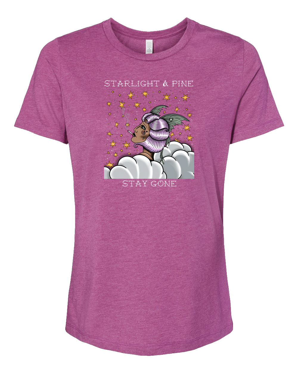 Ladies Stay Gone Heather Magenta T