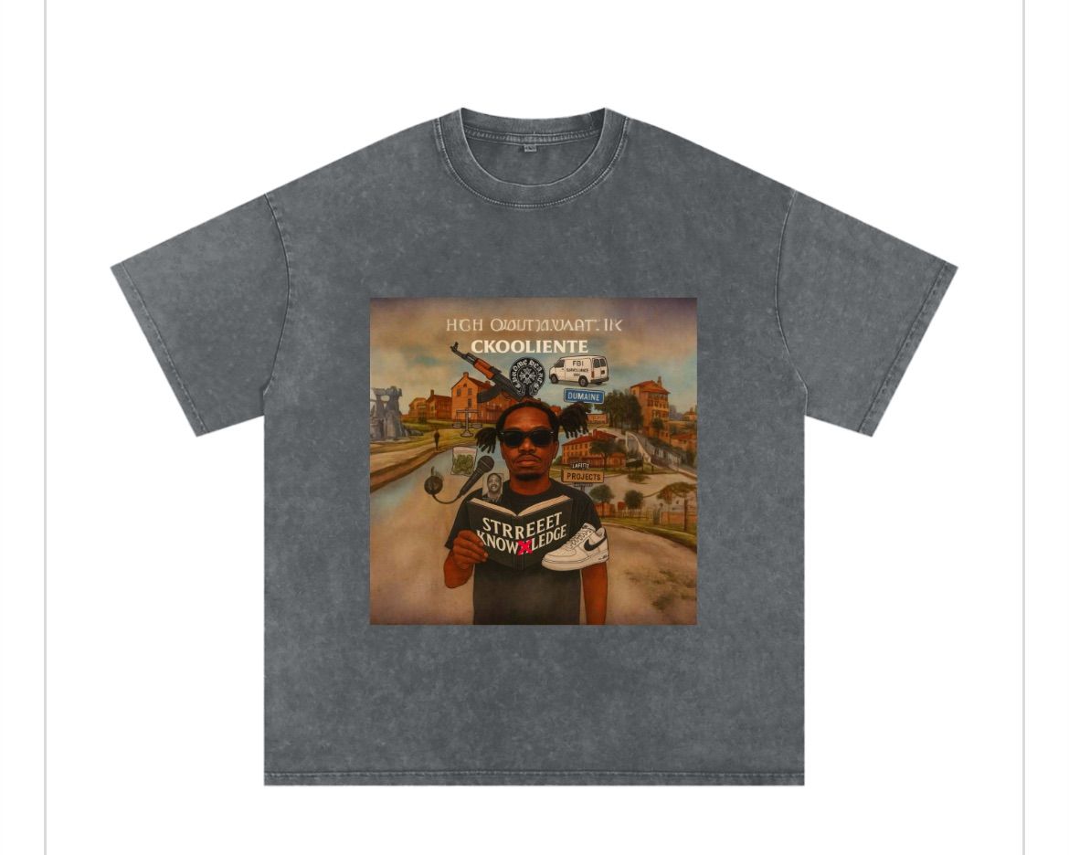 Snow Washed Strreeet Knowledge Oversized Cotton oversized Tee