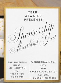 Terri Atwater Presents Sponsorship Meet & Greet for Southern Divas of Houston Reality TV Talkshow