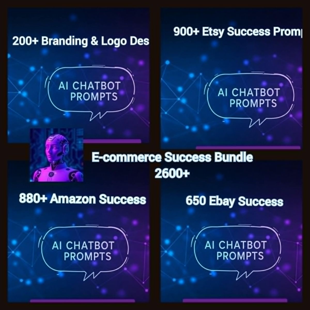 Bundle Deal: E-commerce Success Bundle w' 2600+ Prompts