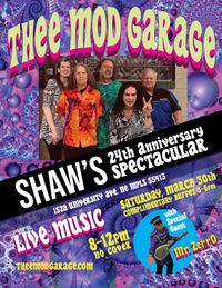 Thee Mod Garage Celebrating 24 years of live music at Shaw's
