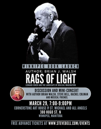 Brian Walsh Book Launch - Rags of Light: Leonard Cohen and the Landscape of Biblical Imagination