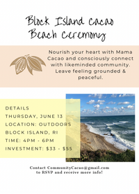 Block Island Cacao Beach Ceremony