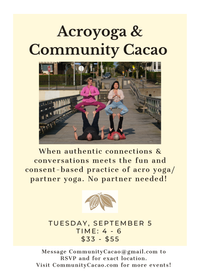 Acroyoga and Community Cacao