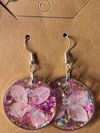 Pink Resin Earrings