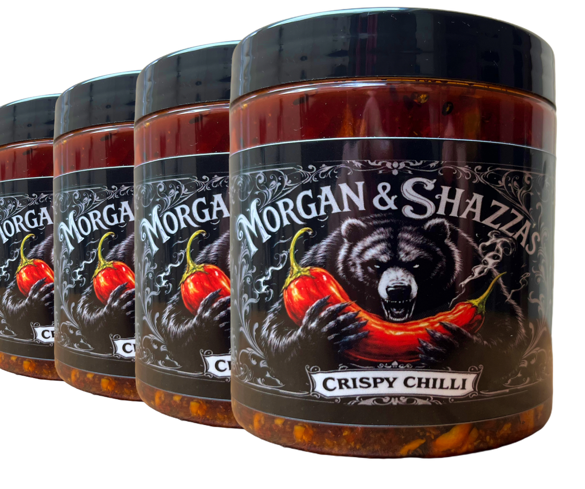 MORGAN & SHAZZA'S CHILLI CRISP-FOUR JARS 