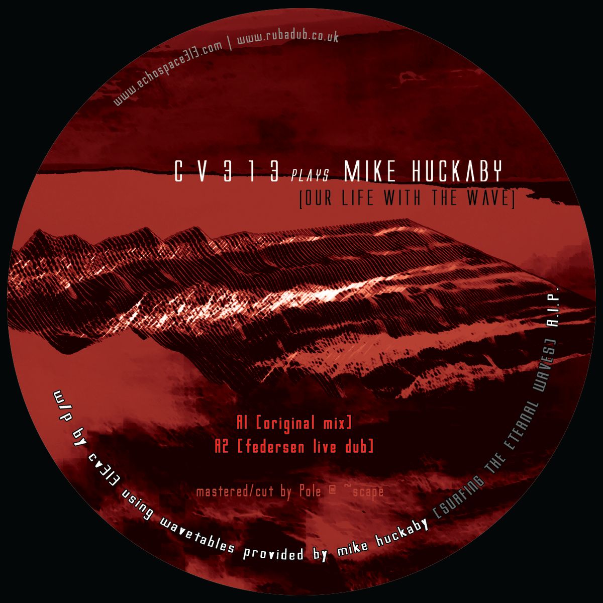 our life with the wave - REPRESS LANDED! HOT ROD RED / BLACK TRANSPARENT MIXED VIRGIN WAX! CUT BY POLE @ ~SCAPE