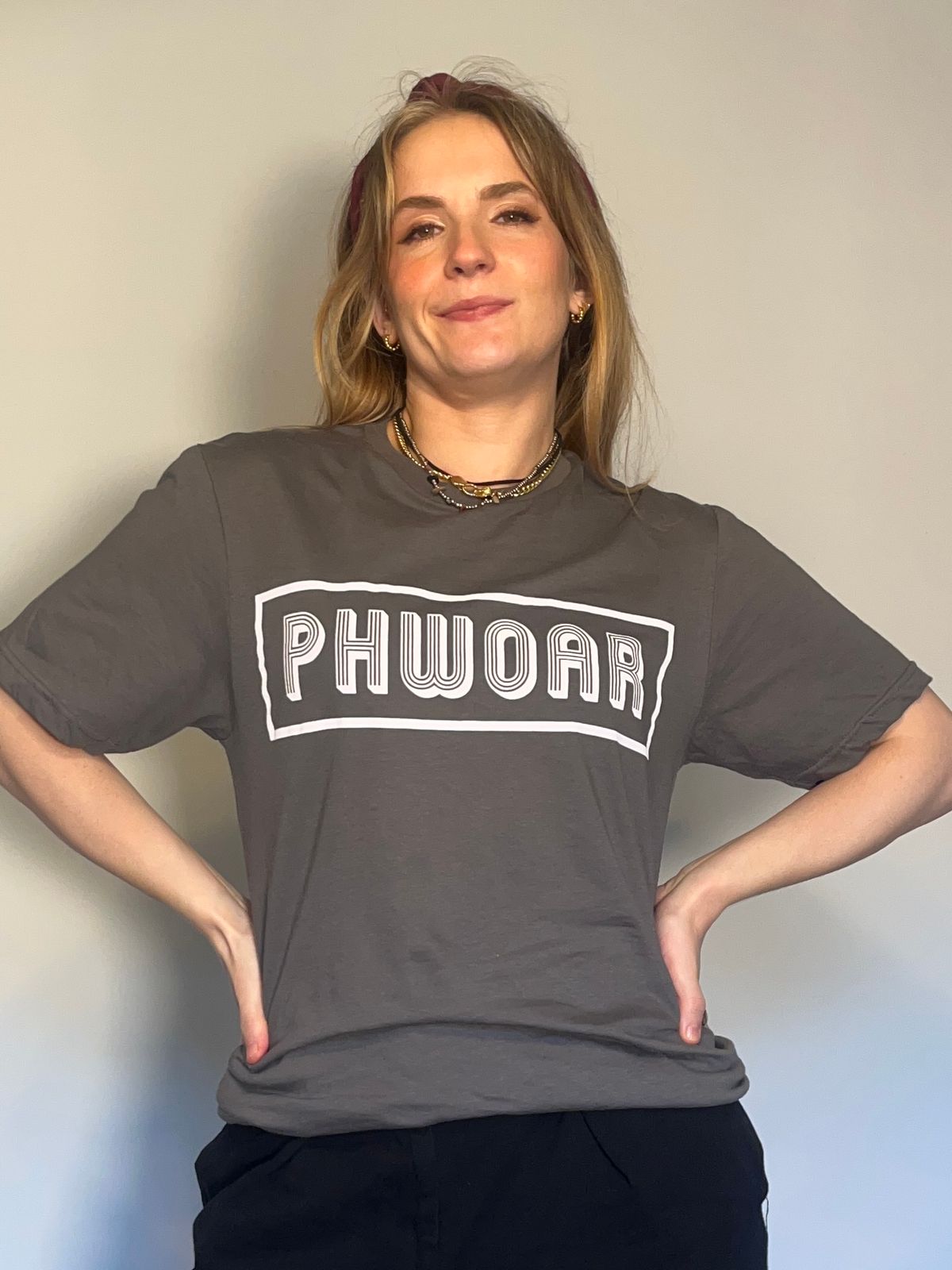 PHWOAR LOGO TEE - GREY - UNISEX