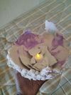 HandMade Ceramic Thrill Bowl with Purple and Silver Elements 