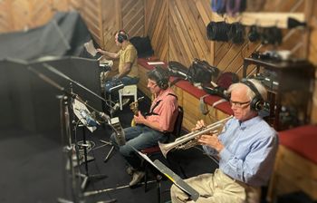 June 05, 2023 - In the studio. Jeremy Kahn, Eric Schneider and Art Davis recording "It Was A Very Good Year" for Lamphere's future Frank Sinatra tribute part 2 album
