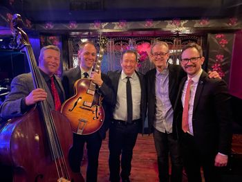 Frank Lamphere's jazz quartet at Untitled Supper Club in Chicago. (L-R) Mark Sonksen, Andy Brown, Frank, Phil Gratteau and Kevin Fort
