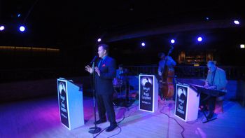 Frank Lamphere on stage at Untitles Supper Club
