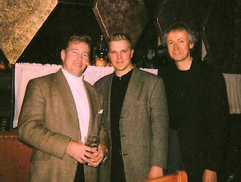Frank Lamphere, Mike Jeffers and Spencer Keyes in 2002 at a gig in Elmhurst
