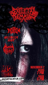 Skeletal Remains w/ Human Paint, Hillbilly Riot, and TIGHTEN