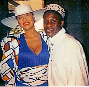 R.I.P. PHYLLIS HYMAN at WGCI's DOUG BANKS birthday party during my Junior Achievement Radio days.

