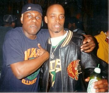 SADAT X from Hip Hop group BRAND NUBIAN at album listening party at The Shelter in Chicago.
