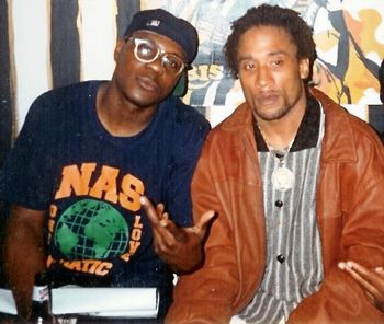 LORD JAMAR of Hip Hop group BRAND NUBIAN at album listening party in Chicago at The Shelter.
