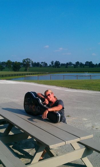 Taking the beauty before a performance at Prodigy Winery
