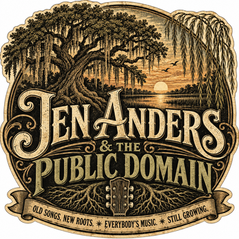 Jen Anders & The Public Domain logo.
