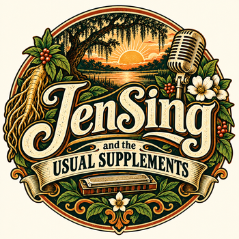 JenSing & The Usual Supplements logo.
