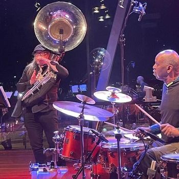 alongside the inimitable Tommy Campbell with Ray Anderson’s Pocket Brass band at the Bimhuis in Amsterdam NL
