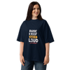 Raise the Roof oversized high neck t-shirt