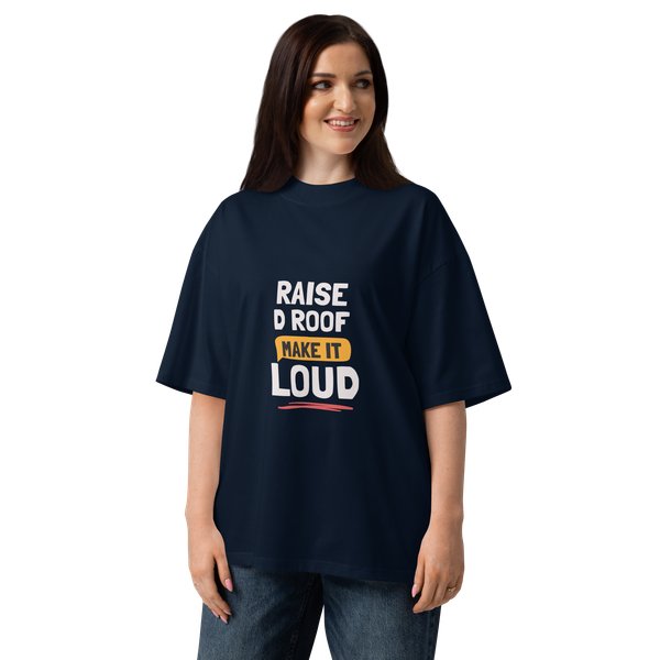 Raise the Roof oversized high neck t-shirt