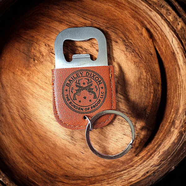 Leather Bottle Opener Keychain