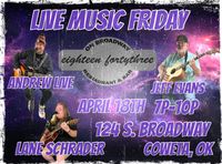 Jeff Evans @1843 Club with Andrew Live & Lane Shrader