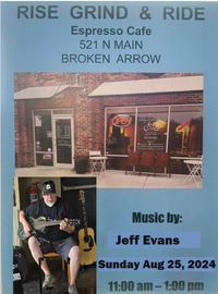 Jeff Evans Tulsa Music at Rise Grind and Ride Expresso Cafe