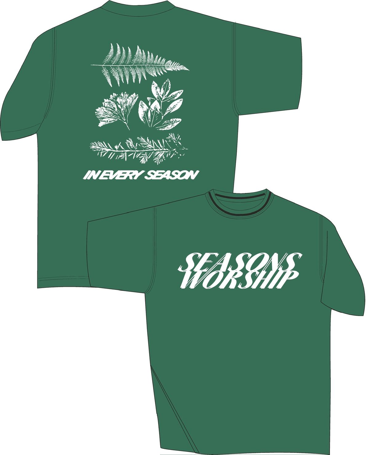 In every season green shirt