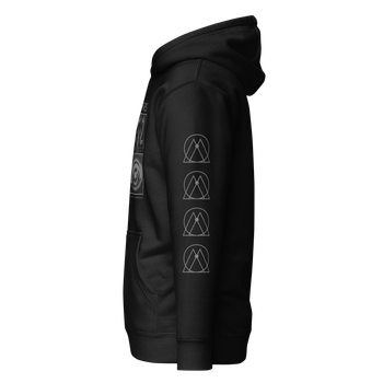 GLASSFIRES - Purgatory Unisex Hoodie (Black) (Left Sleeve)

