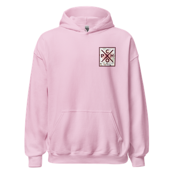 GLASSFIRES - Floral Unisex Hoodie (Pink) (Front)
