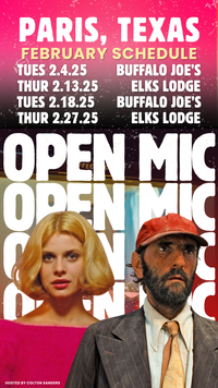 Colton Sanders hosts Tuesday Open Mic