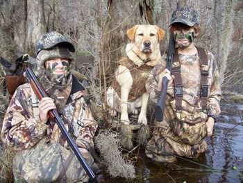 Roxy is super at making new friends. She had a great time with the Drake boys on this hunt.
