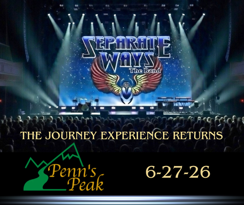Separate Ways The Band, The Ultimate Journey Tribute Band - Penn's Peak Jim Thorpe, PA "More Than Just The Hits In 2026 Tour"