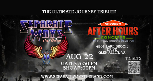 Separate Ways The Band, The Ultimate Journey Tribute Band, Servpro After Hours at Innsbrook Pavilion's "More Than Just The Hits In 2026 Tour"