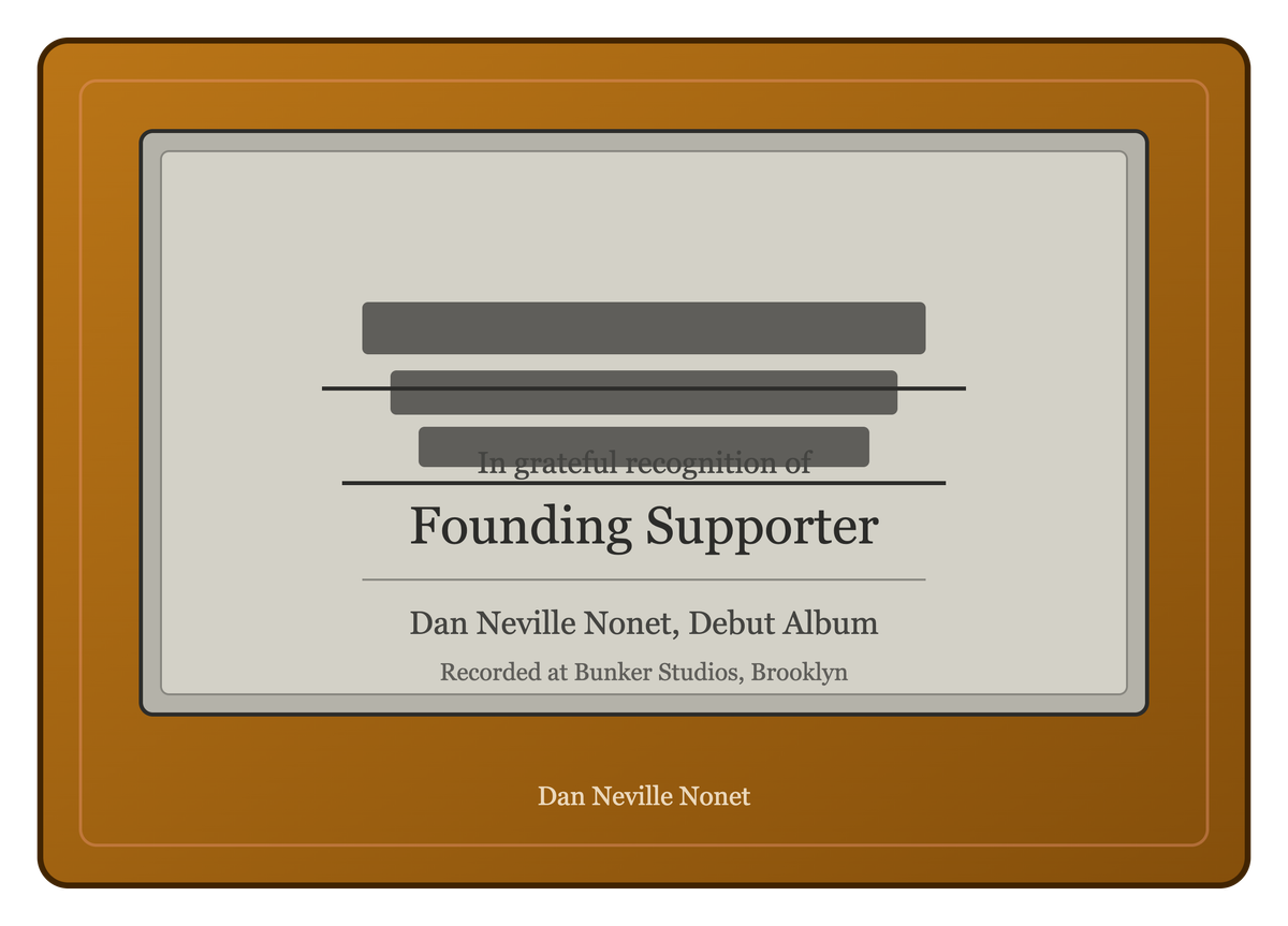 Founding Supporter Plaque