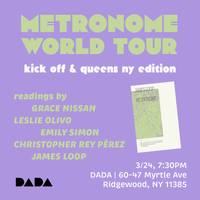 READING & BOOK RELEASE - Metronome World Tour w/ James Loop