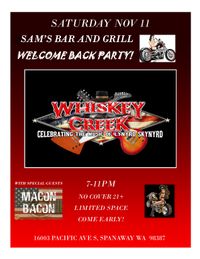 Welcome Back Show Featuring Whiskey Creek Lynyrd Skynyrd Tribute Band with Special Guests Macon Bacon! 