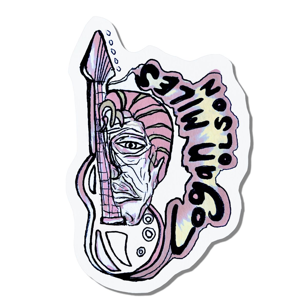 Guitar Head Sticker