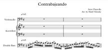 Astor Piazzolla - Contrabajeando (arrangement for accordion, cello and double bass)