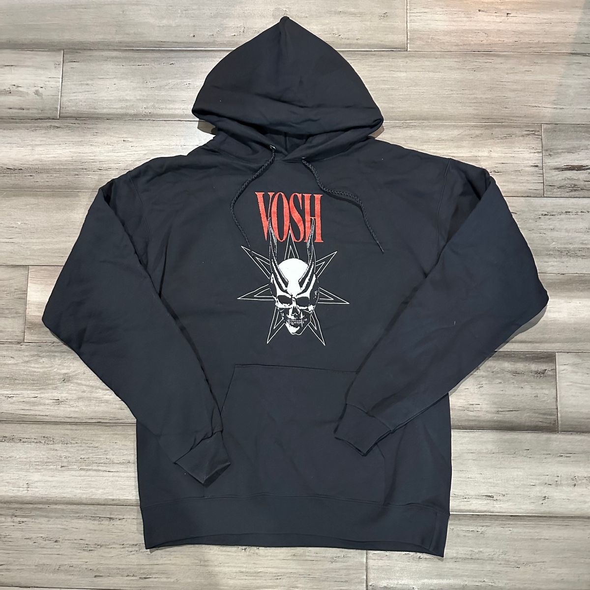 SKULL HORNS HOODED SWEATSHIRT 