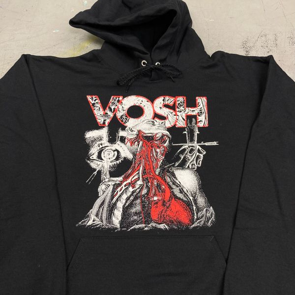 CUT HOODED SWEATSHIRT