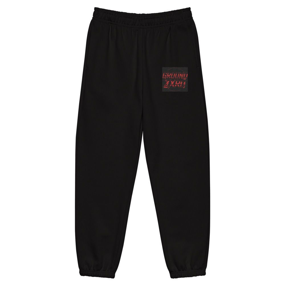 Unisex Ground Zxro Red & Black Logo Sweatpants