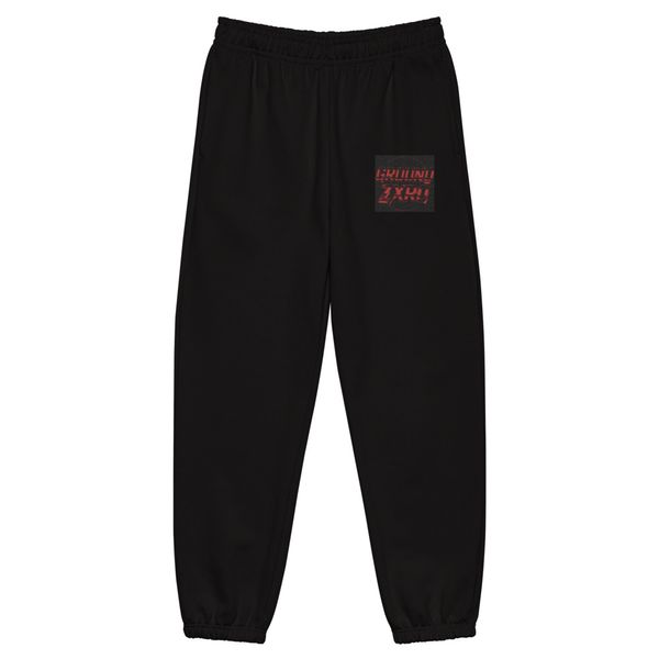 Unisex Ground Zxro Red & Black Logo Sweatpants