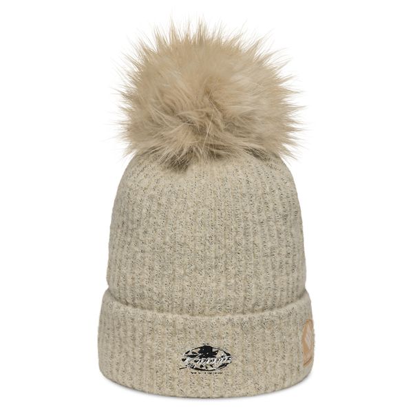 Zxronite Winter Blur Pom-Pom Cuffed Beanie