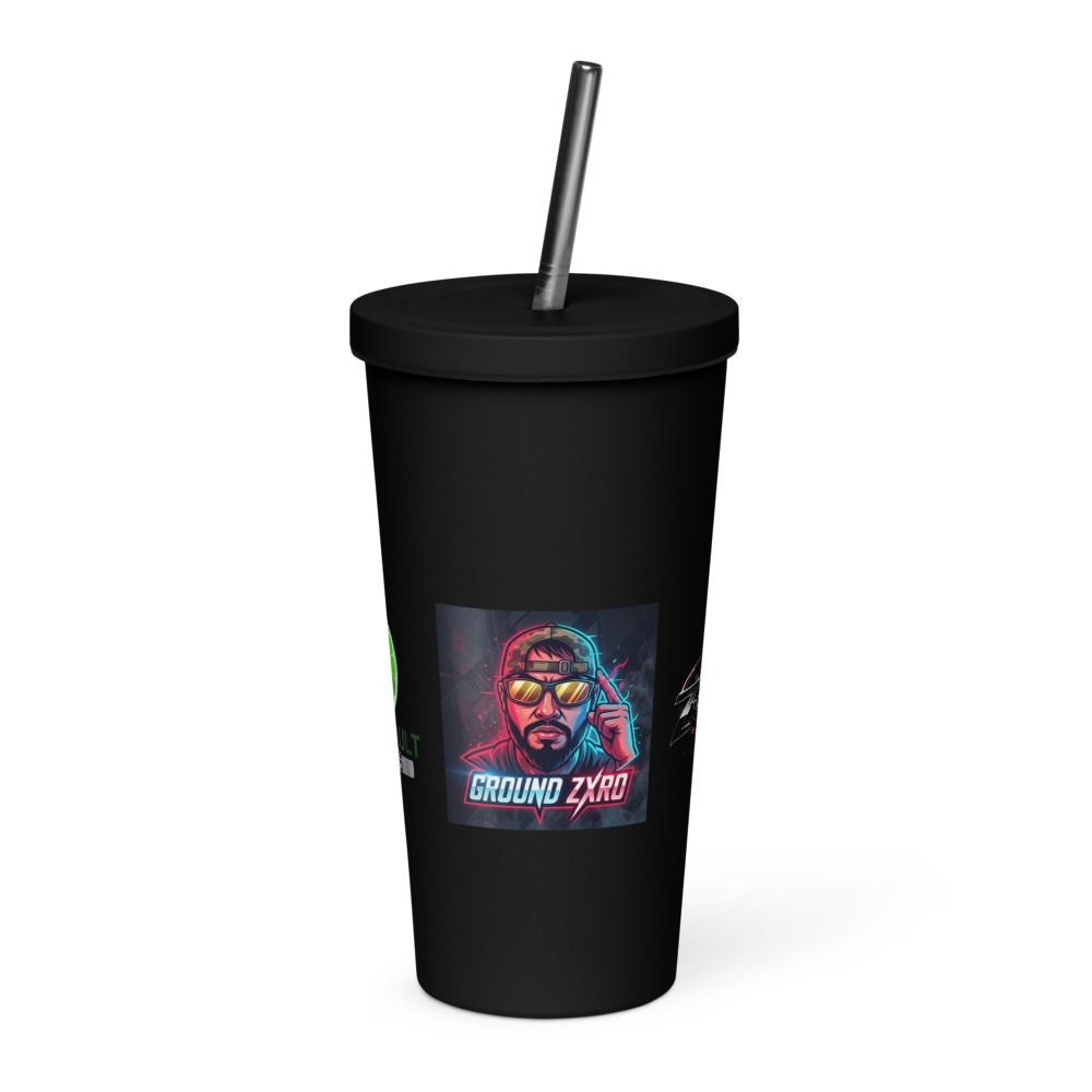 Insulated Ground Zxro Tumbler with a Straw