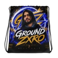 Ground Zxro Blue & Gold GZ Drawstring Bag