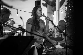 The very talented Nancy Bagley sitting in with us at the Black Mountain Cafe & Lounge
